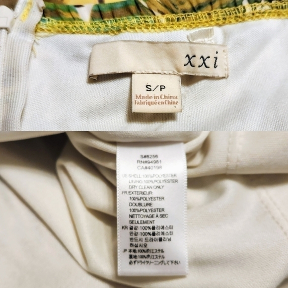 Forever 21 Tropical Print Chiffon Strapless Mini Dress Small - Picture 11 of 13